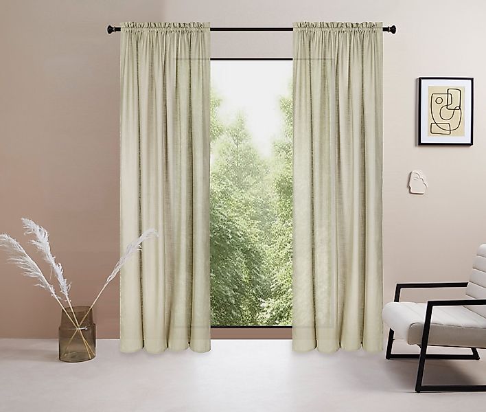 LeGer Home by Lena Gercke Gardine "Marusha" Stangendurchzug 1 Stk. tlg. 1 S günstig online kaufen