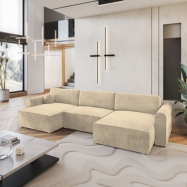 Masseno Ecksofa FENTO mit Schlaffunktion U-Form, günstig online kaufen