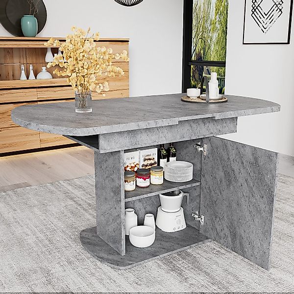 HAUSS SPOLE Esstisch 110/130x70x75cm, Ausziehbarer ovaler günstig online kaufen