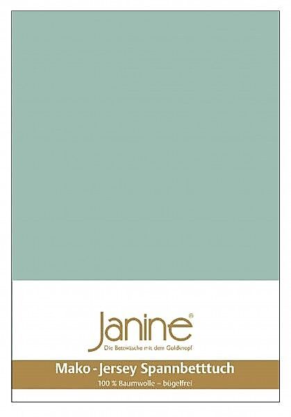 Janine Janine Spannbetttuch Mako-Feinjersey 5007 rauchgrün (36) Größe:  200 günstig online kaufen