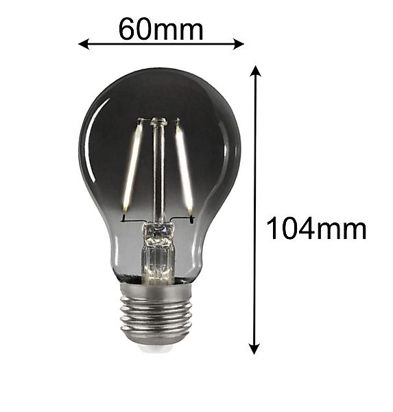 Spectrum LED-Leuchtmittel LED E27 A60 Retro 2,5W 6 Watt 150lm Shine 300° Ra günstig online kaufen