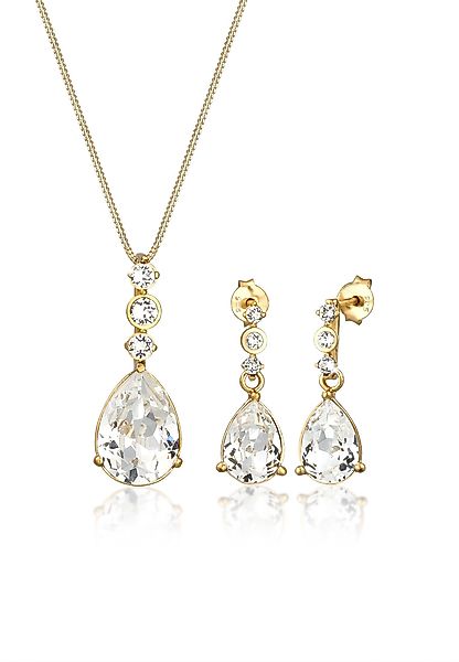 Elli Premium Schmuckset Set Tropfen Kristalle günstig online kaufen