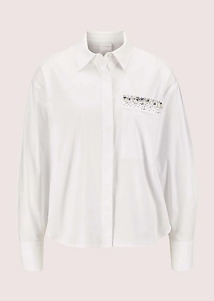 MADELEINE Langarmbluse "Hemdbluse Elegante Bluse mit Strassdetails" günstig online kaufen