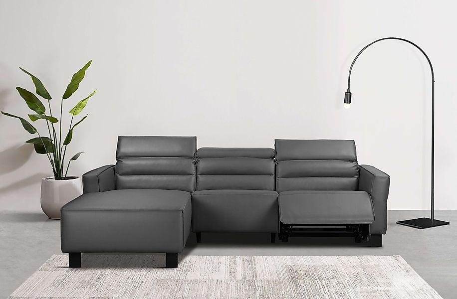 Places of Style Ecksofa »Carpari, L-Form, 263 cm, manuelle o. elektrische R günstig online kaufen