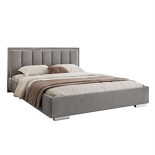 Lookway Polsterbett AURELIA SILVER mit Bettkasten, Metallrahmen und 123 cm günstig online kaufen