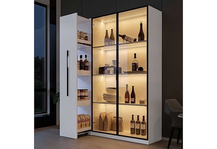 BlingBin Stauraumvitrine Multifunktionsschrank Glasvitrine (1-St., Bücherre günstig online kaufen