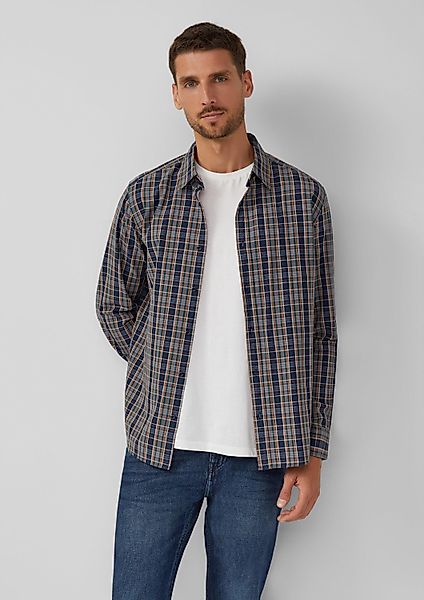 s.Oliver Langarmhemd Hemd Regular Fit: Kariertes günstig online kaufen