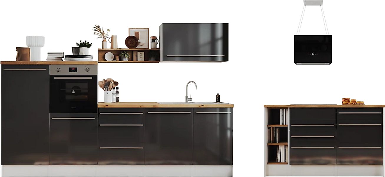 RESPEKTA Küchenzeile "Gabriel" Breite 290/150 cm mit Soft-Close in exklusiv günstig online kaufen