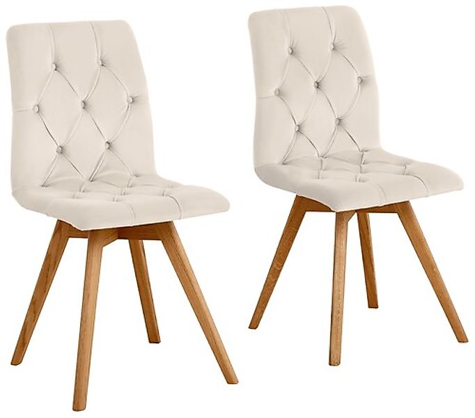andas 4-Fußstuhl »Rania«, (Set), 6 St., Samtoptik, Im 2er/4er/6er-Set günstig online kaufen