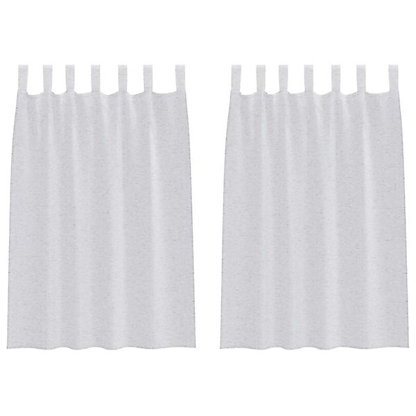 vidaXL Voile-Vorhänge 2 Stk Hellgrau 140x140cm Polyester 4108047 günstig online kaufen