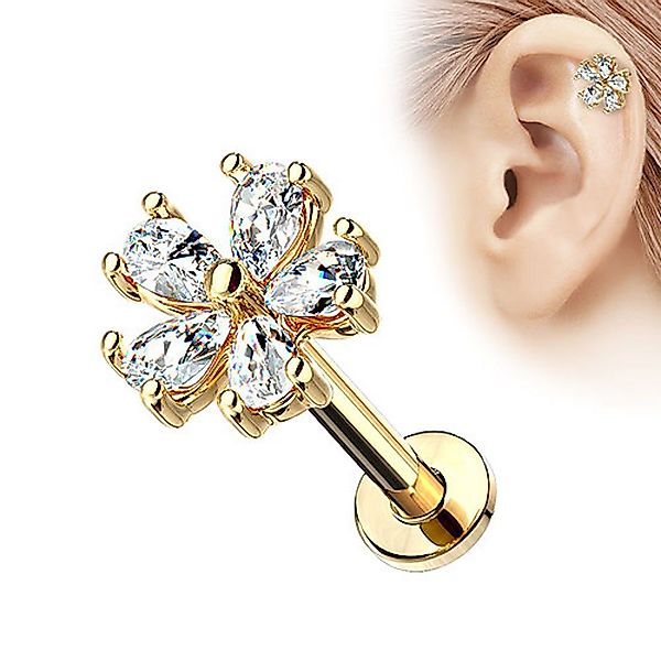 Taffstyle Piercing-Set Piercing Stab mit Kristall günstig online kaufen