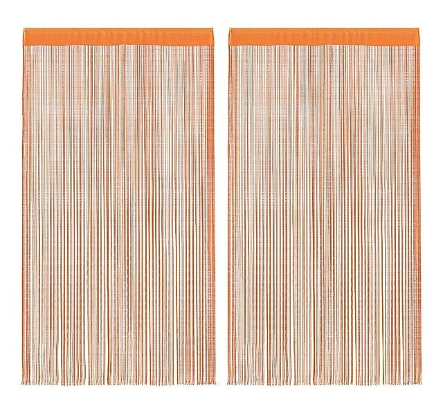 vidaXL Vorhang Fadenvorhänge 2 Stk. Orange 100x250 cm (2 St) günstig online kaufen