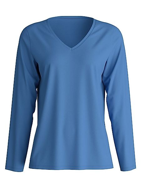 CALIDA Langarmshirt Favourites Journey Damen (1-tlg) V-Neck, aus Baumwolle, günstig online kaufen