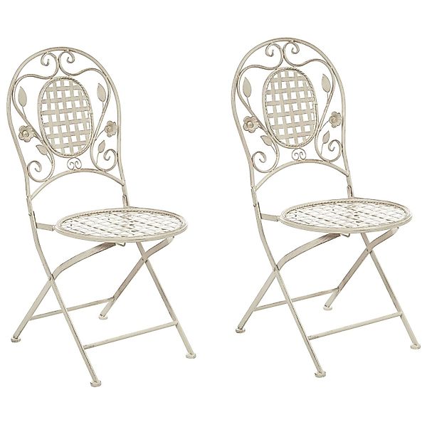 Beliani Gartenstuhl Weiss 52x43x93 günstig online kaufen
