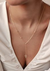 Hey Happiness Kreuzkette Lariat mit Anhänger, günstig online kaufen