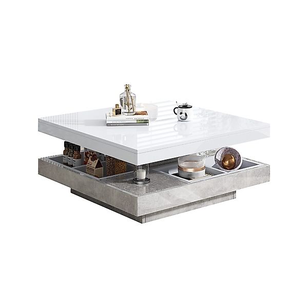 Merax Couchtisch 360° drehbar (1-St., 70x70x36cm), günstig online kaufen