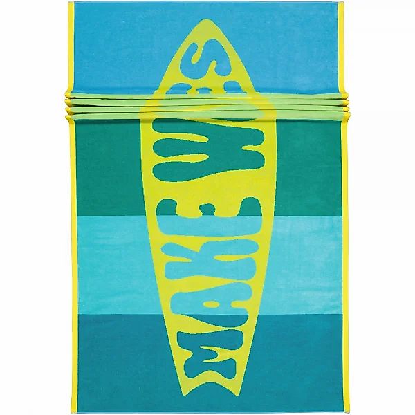 Vossen Strandtücher Make Waves - Farbe: ice blue - 0002 - 100x180 cm günstig online kaufen