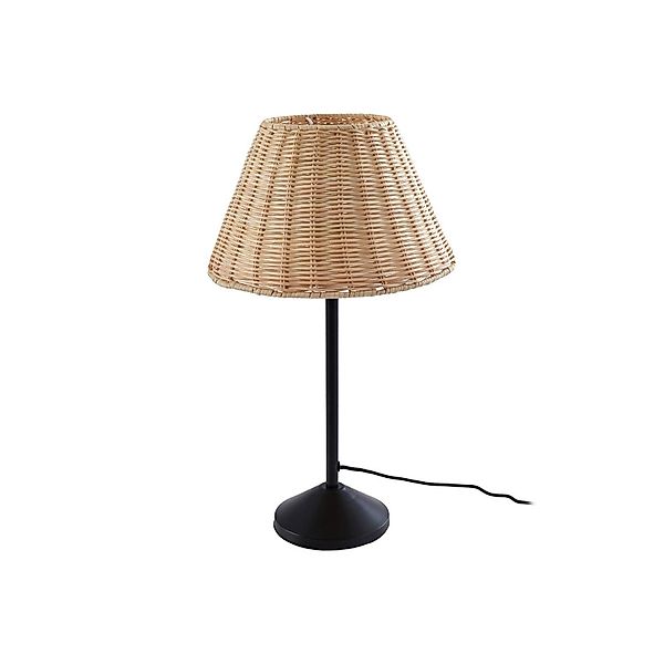 Lindby Tischleuchte Zyralia, Holz Schwarz IP20, günstig online kaufen