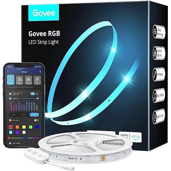Govee Smart RGB WIFI LED-Streifen H615A 5 m günstig online kaufen