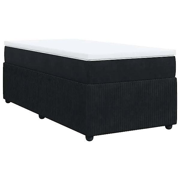 vidaXL Boxspringbett mit Matratze Schwarz 90x200 cm Samt 3285616 günstig online kaufen