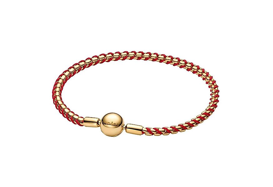Pandora Charm-Armband Damenarmband Schlangenkette Goldfarben/Rot günstig online kaufen