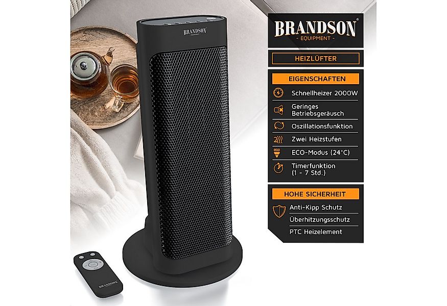 Brandson Keramikheizlüfter Heizlüfter mit Fernbedienung, energiesparend & l günstig online kaufen
