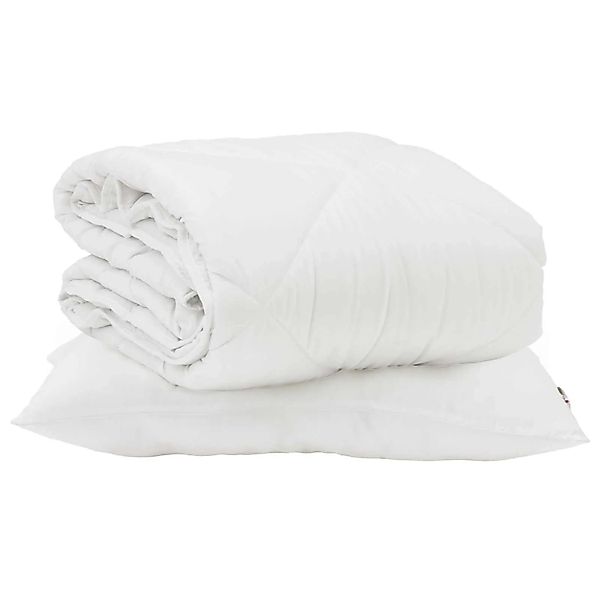 vidaXL Sommerdecke mit Kissen 2-Tlg Weiß Mikrofaser 3376370 günstig online kaufen