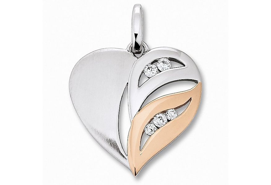 ONE ELEMENT Kettenanhänger Zirkonia Herz Herz Anhänger aus 925 Silber, Ein günstig online kaufen