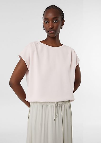 Comma Kurzarmshirt Sweatshirt aus Modalmix mit günstig online kaufen