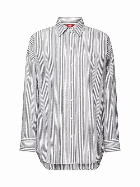 Esprit Langarmbluse Oversized Seersucker-Hemd, 100 % Baumwolle günstig online kaufen