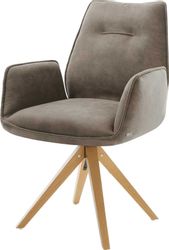 DELIFE Polsterstuhl Zoa-Flex, Holzgestell kantig Natur günstig online kaufen