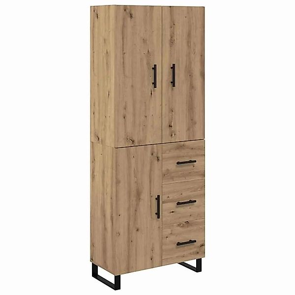 vidaXL Highboard 2-Tlg Artisan-Eiche Engineered Wood und Glas 3415920 günstig online kaufen