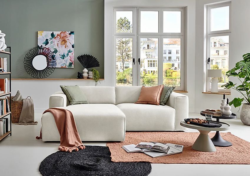 Home affaire "Noord mit Kedernaht, Breite 234 cm, L-Form" Cord, Struktur, W günstig online kaufen