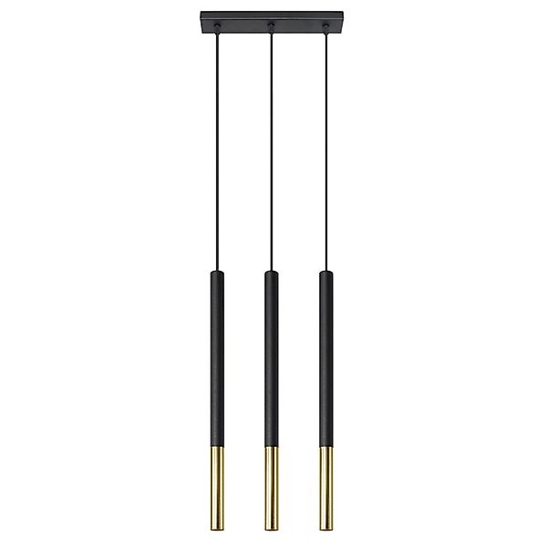 Sollux Lighting Hängeleuchte Mozaica 3L Schwarz Gold günstig online kaufen