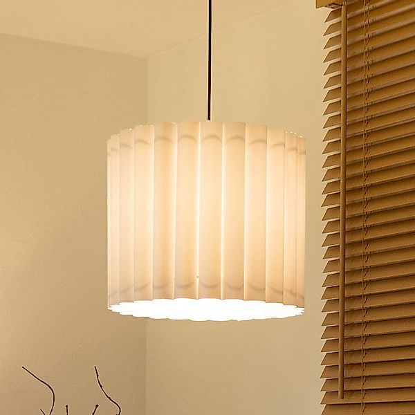 Hängeleuchte Aria, weiß, Microfaser, E27 günstig online kaufen