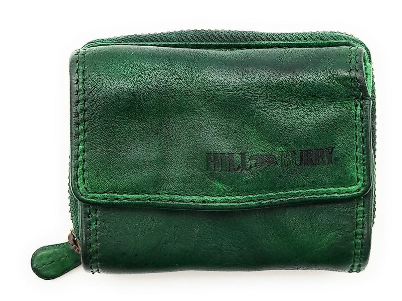 Hill Burry Mini Geldbörse kleines Waschleder Unisex Portemonnaie mit RFID S günstig online kaufen