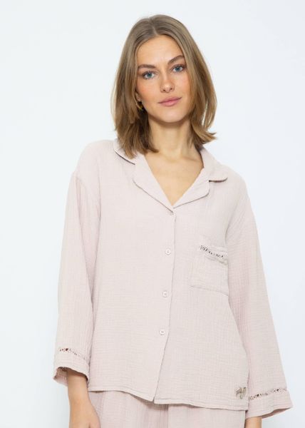 SASSYCLASSY Pyjamaoberteil Pyjamabluse Damen aus weichem günstig online kaufen