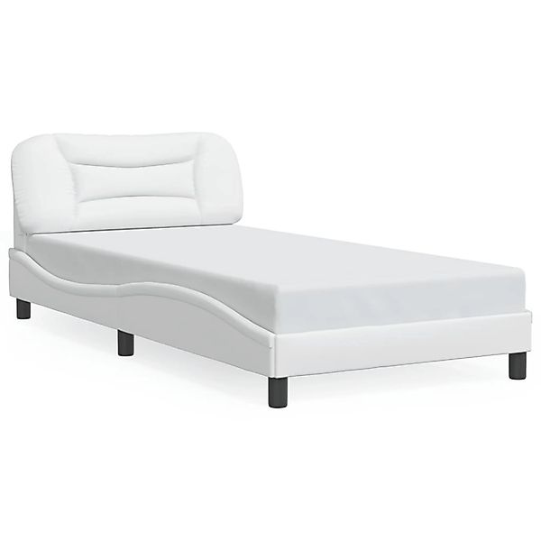 vidaXL Bettgestell ohne Matratze Hvar Weiß 100x200 cm Kunstleder 3207982 günstig online kaufen
