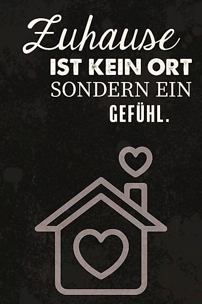 queence Metallbild »Zuhause!«, Schriftzüge, (1 St.) günstig online kaufen