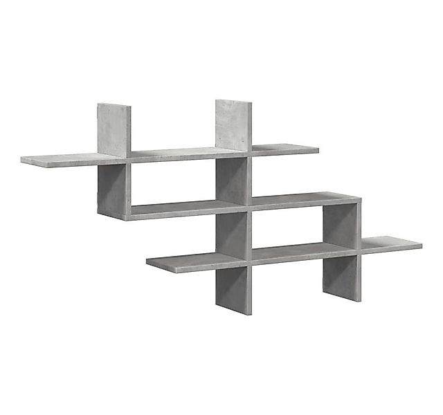 vidaXL Regal Wandregal Betongrau 124,5x18x60,5 cm Holzwerkstoff, 1-tlg. günstig online kaufen