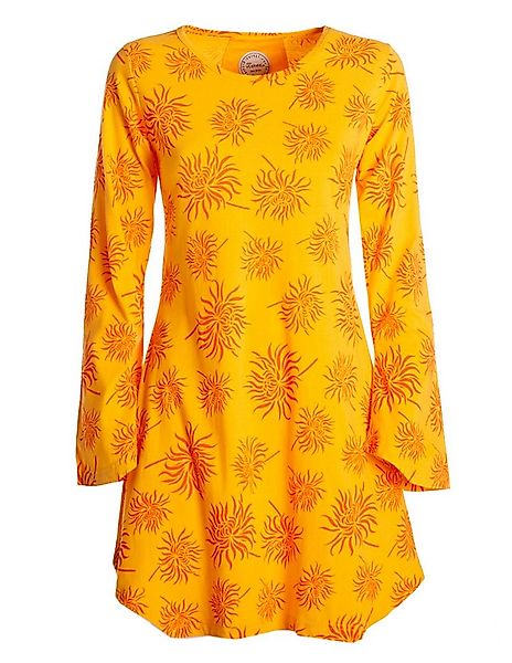 Vishes Tunikakleid Langarm Damen Blumen-Tunika Shirt-Kleid Glockenärmel Bau günstig online kaufen