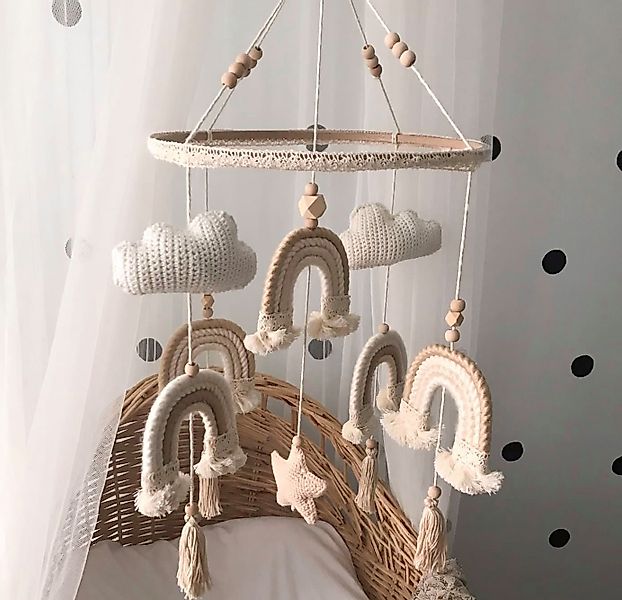 Baby Fancyroom Hängedekoration Makramee Babymobile Mobile Baby Windspiel Re günstig online kaufen