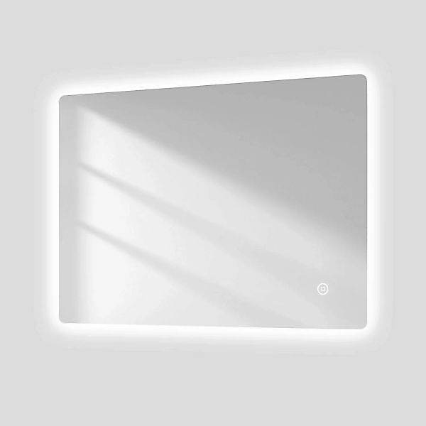 Emke Badspiegel mit Beleuchtung 80 x 60 cm LED-Spiegel mit Touchschalter Ka günstig online kaufen