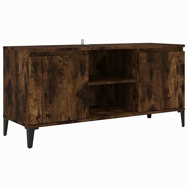 furnicato TV-Schrank mit Metallbeinen Räuchereiche 103,5x35x50 cm (1-St) günstig online kaufen