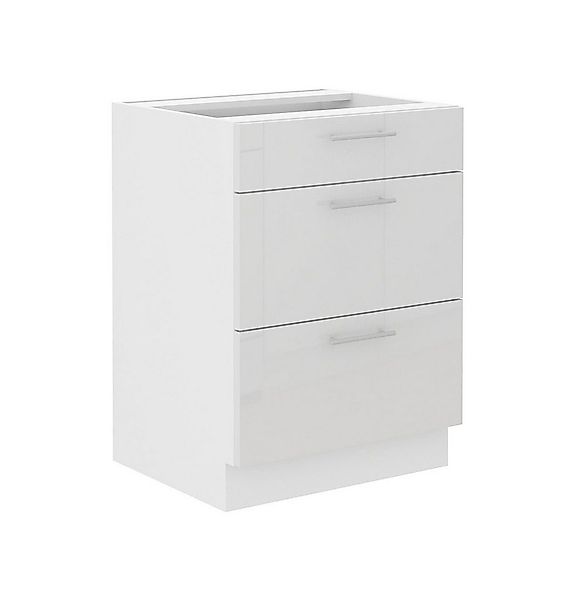 Küchen-Preisbombe Auszugsunterschrank 60 Küche Lara Weiß Hochglanz + Weiß K günstig online kaufen