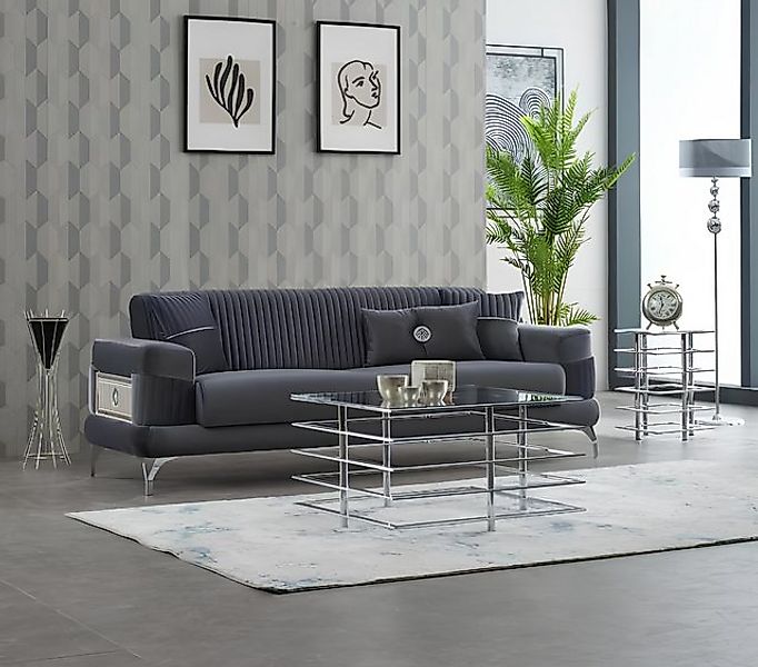 JVmoebel Sofa Stoffsofa Couch Luxus Dreisitzer Polstersofa Sofa 3 Sitzer Gr günstig online kaufen