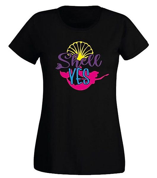 G-graphics T-Shirt Damen T-Shirt - Shell yes Slim-fit-Shirt, mit Frontprint günstig online kaufen