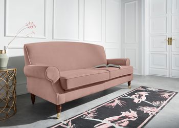 Home affaire 3-Sitzer "Rennes" in Samtoptik oder Baumwoll-Mix günstig online kaufen