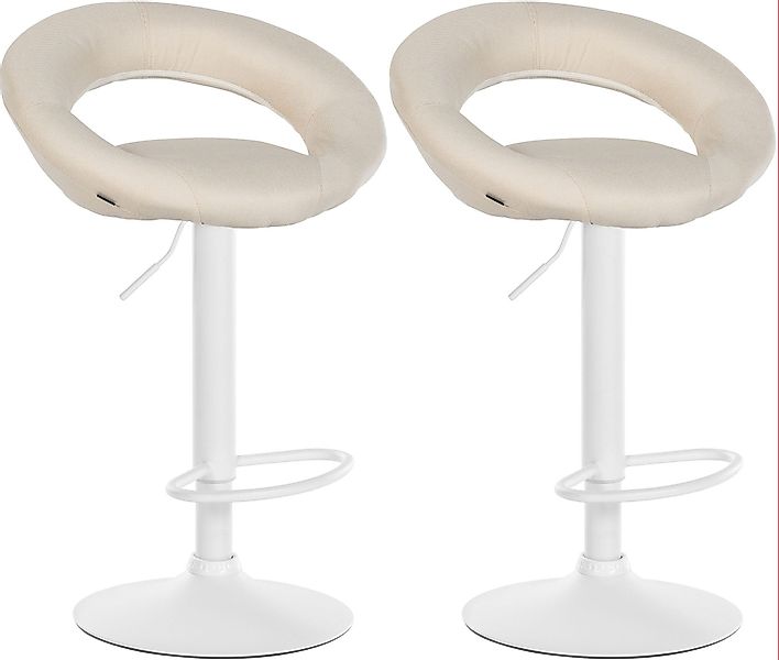 CLP Barhocker Olinda Stoff (2er Set, günstig online kaufen