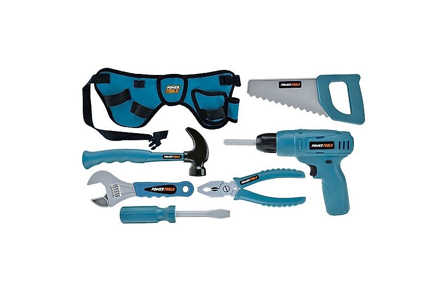 Toi-Toys Kinder-Werkzeug-Set Power Tools - Werkzeugset mit Hüfttasche (7-te günstig online kaufen